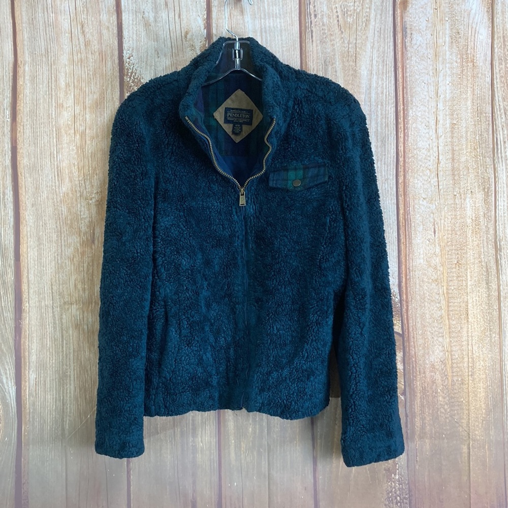 Pendleton Sherpa Zippered Jacket Size Medium - image 2